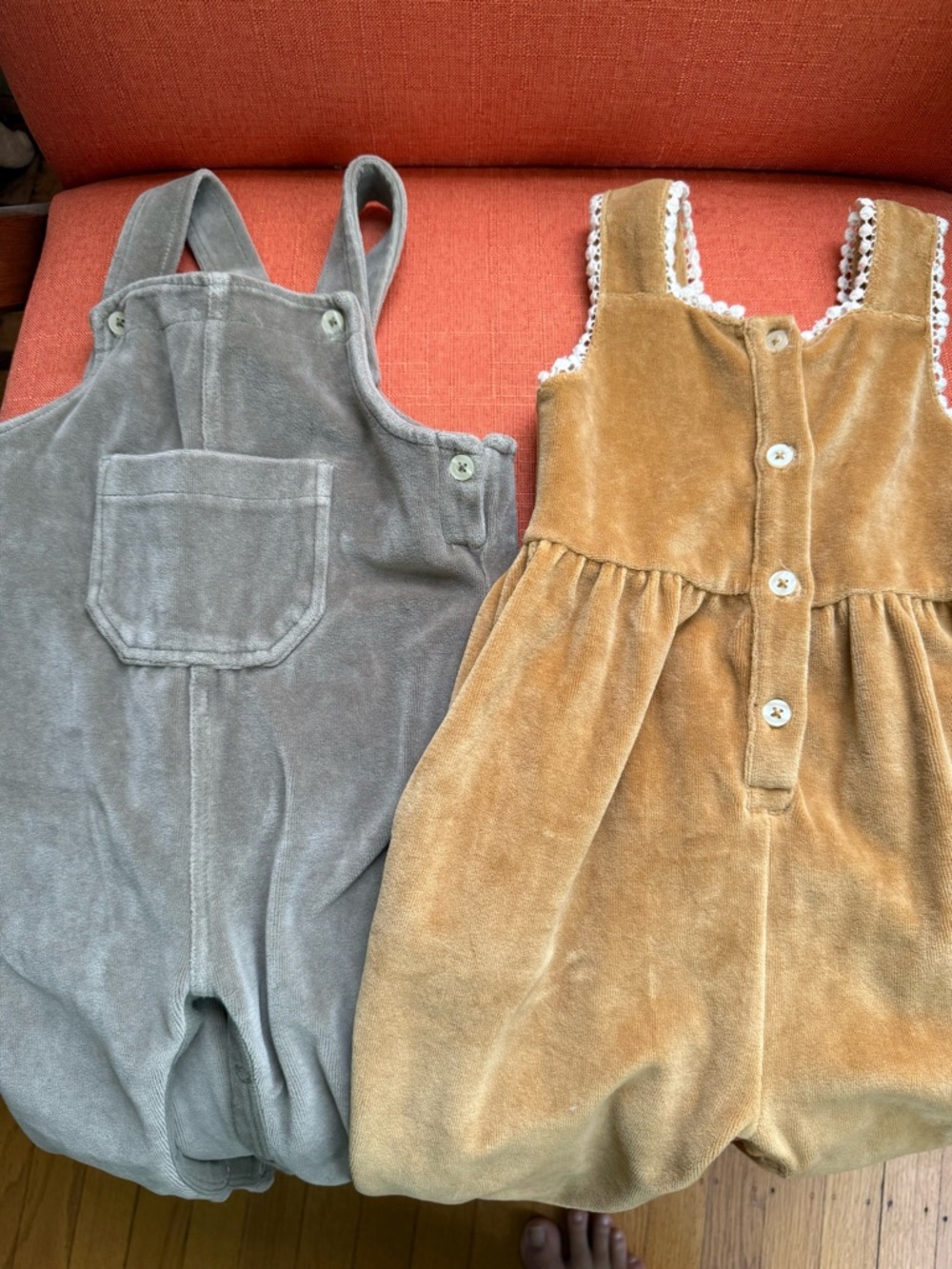 Kate Quinn 18-24 months Velour Romper Overalls bundle